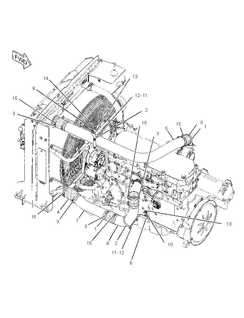 LINES GP-AFTERCOOLER AIR 2368979 CAT