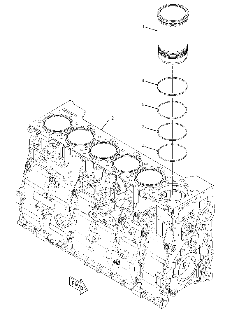 Блок цилиндров в сборе 4881676 CAT