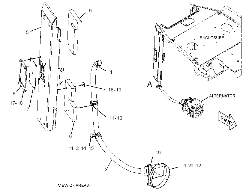 LINES GP-ALTERNATOR AIR 3218040 CAT