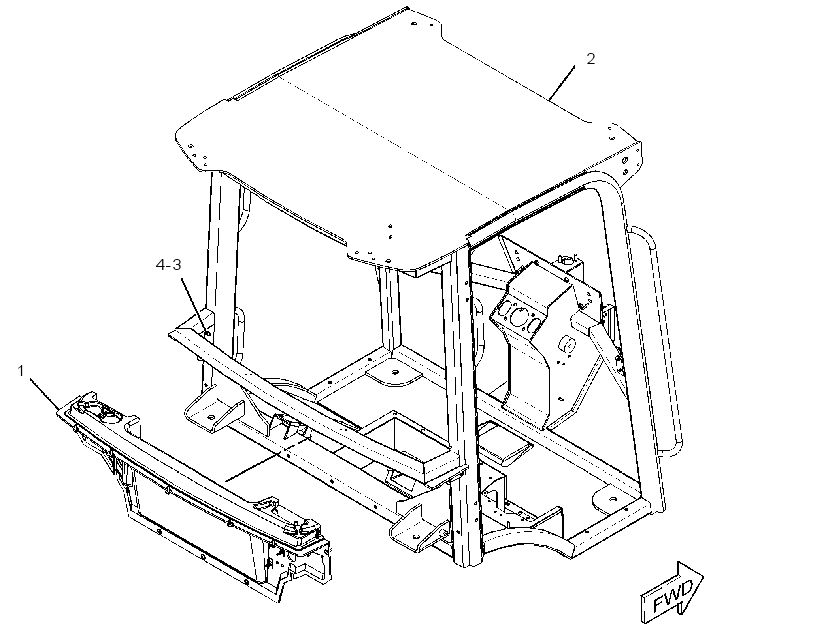 CANOPY GP-OPEN ROPS 3329785 CAT