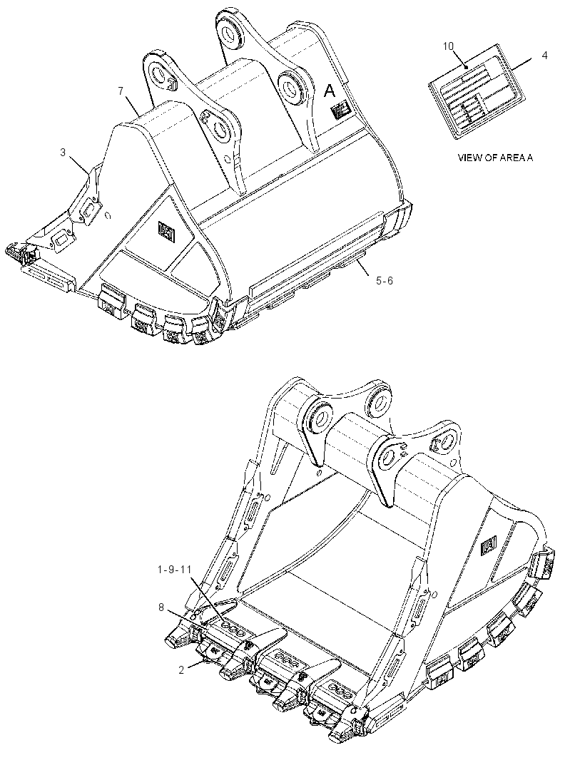 BUCKET GP-EXTREME SERVICE ROCK 3423340 CAT