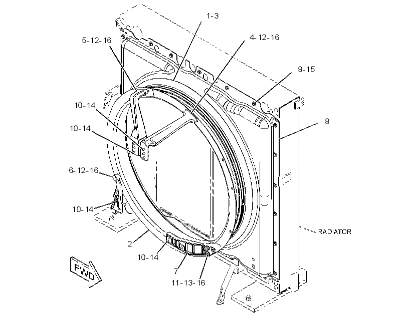 SHROUD GP-RADIATOR 3573636 CAT