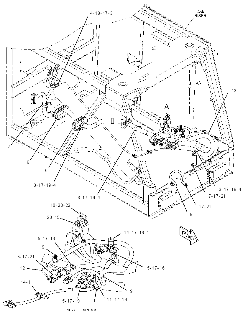 WIRING GP-CAB RISER 3499776 CAT