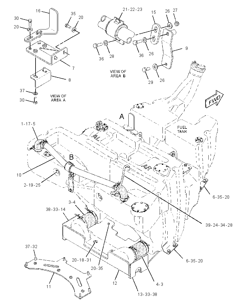 MOUNTING GP-FUEL TANK 3433128 CAT