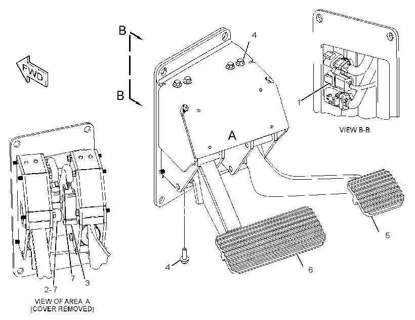 PEDAL GP-GOVERNOR & BRAKE 3653464 CAT