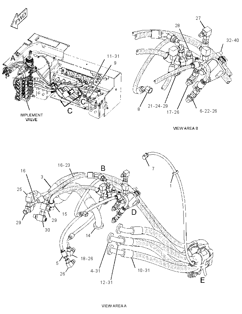 LINES GP-REAR ATTACHMENT 3007364 CAT