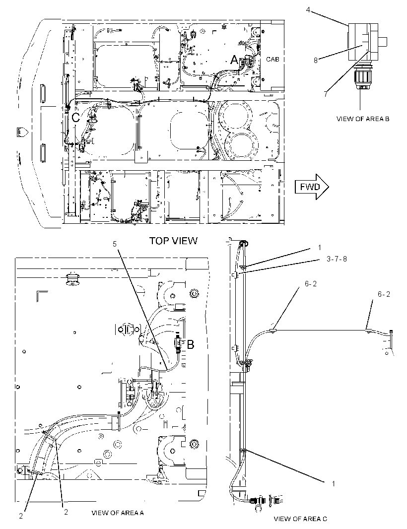 Проводка шасси 3280292 CAT