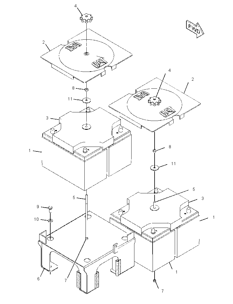BATTERY & MOUNTING GP 3280402 CAT