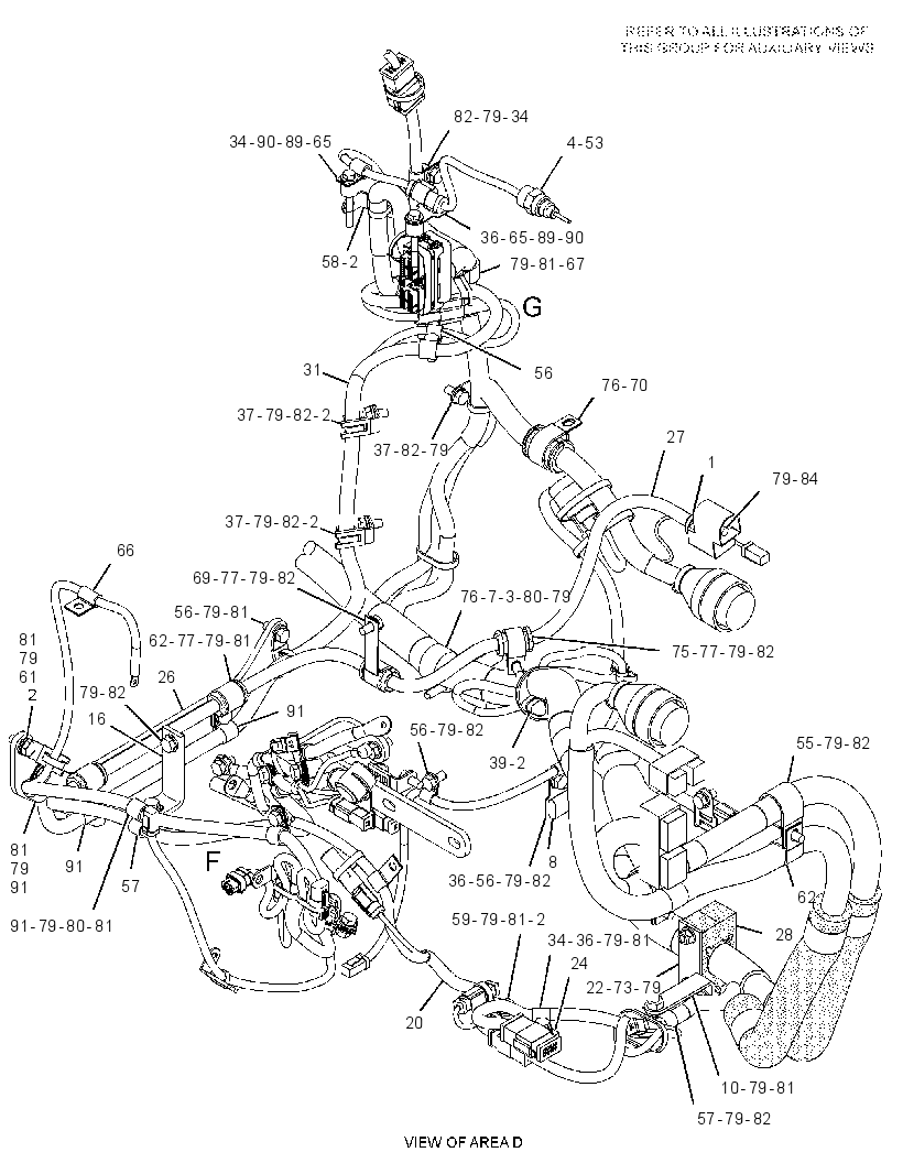 Проводка задняя 3241818 CAT