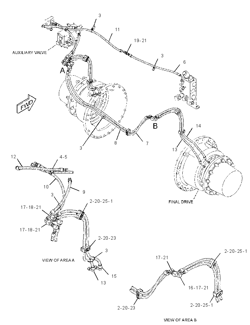LINES GP-BRAKE & SHIFT 3420775 CAT