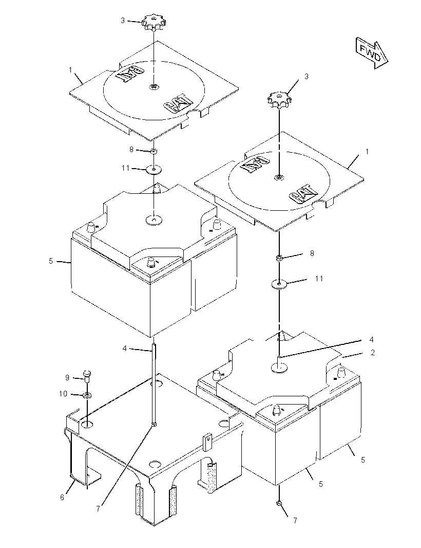 BATTERY & MOUNTING GP 3280403 CAT