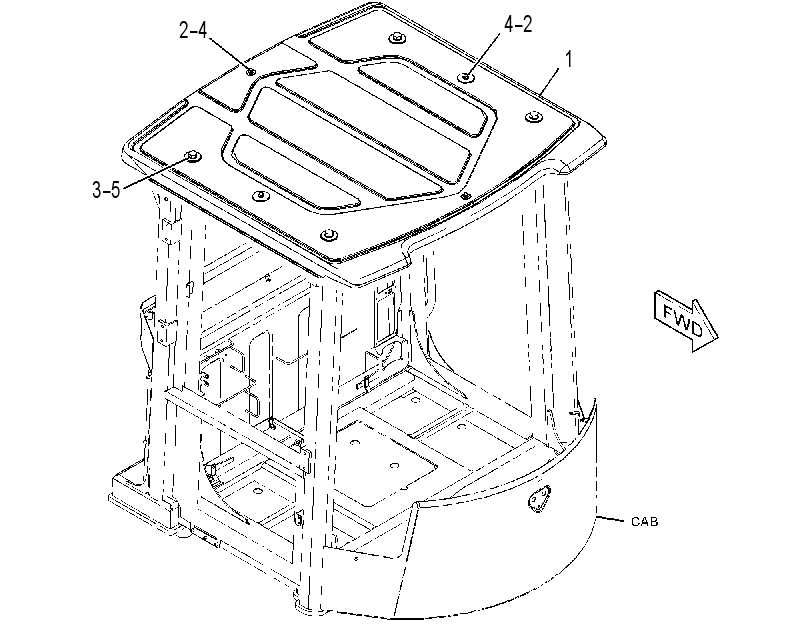 ROOF GP-CAB 2790241 CAT