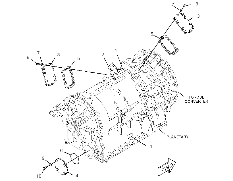 COVER GP-TRANSMISSION 2710448 CAT