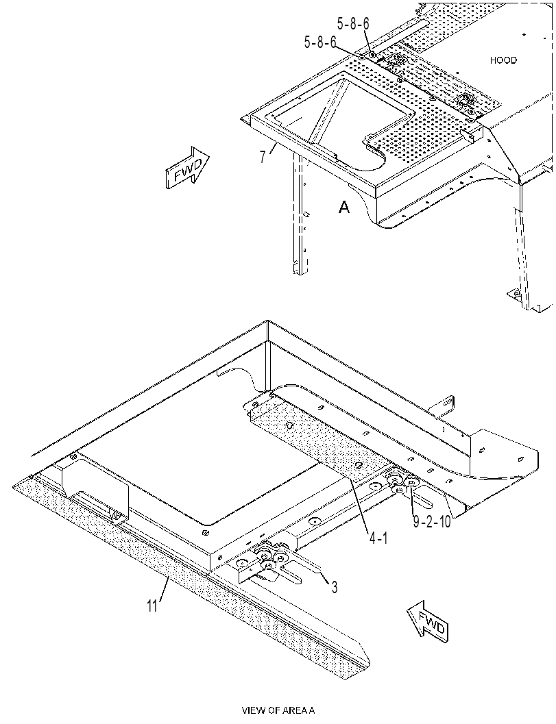 HOOD GP-REAR 3461111 CAT