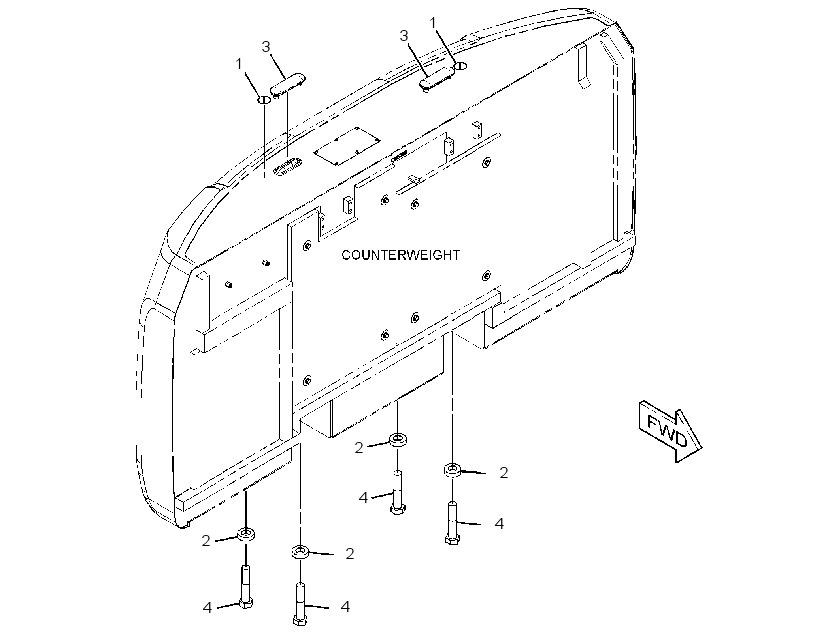 MOUNTING GP-COUNTERWEIGHT 3138106 CAT