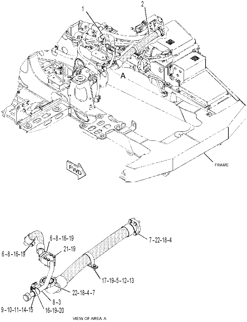 Трубопроводы насоса 3540719 CAT