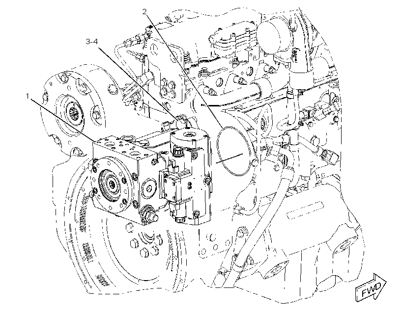 Насос с креплением 3642683 CAT