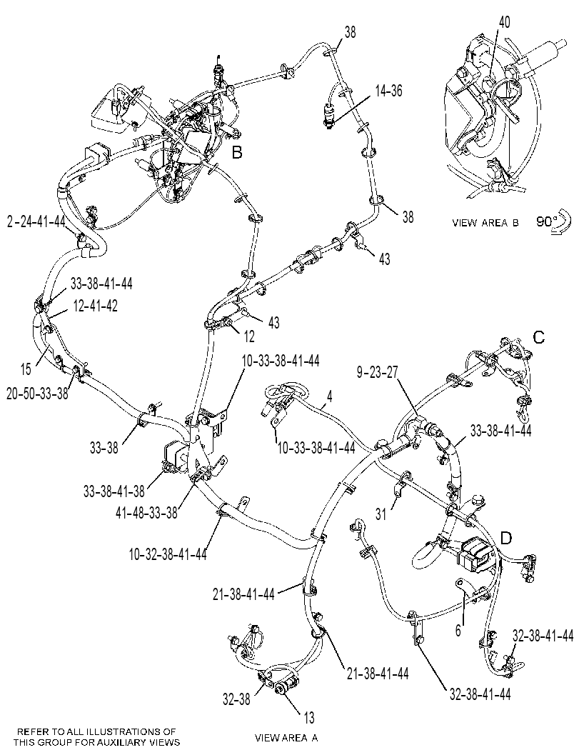 Проводка двигателя 3348119 CAT