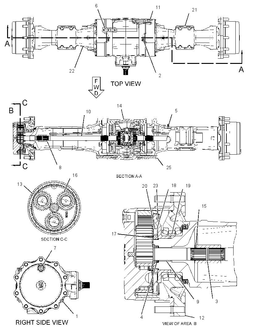 AXLE GP-DRIVE 2860872 CAT