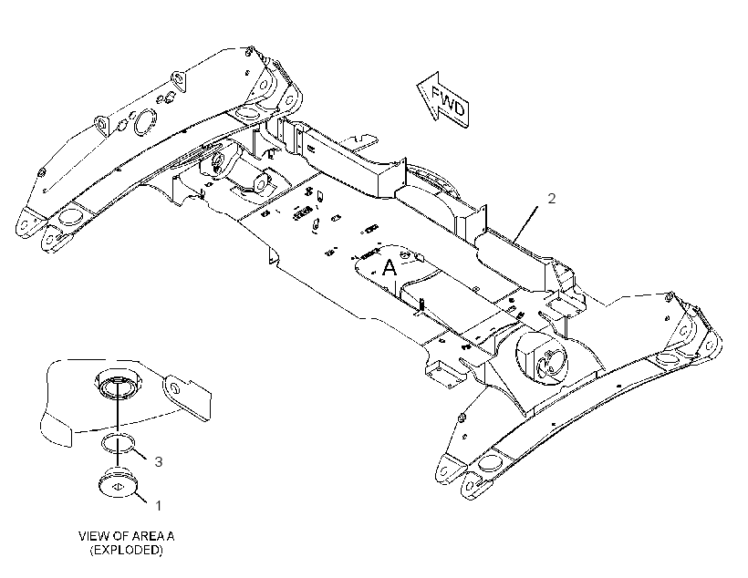 Рама ходовой части 3419156 CAT