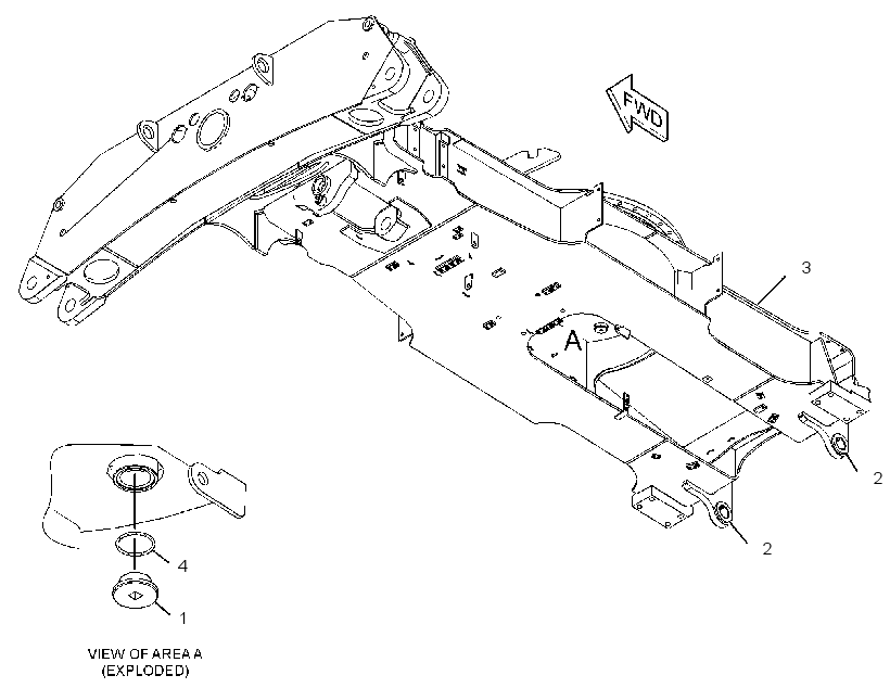 Рама ходовой части 3419152 CAT