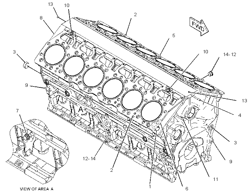 Блок цилиндров 3516554 CAT