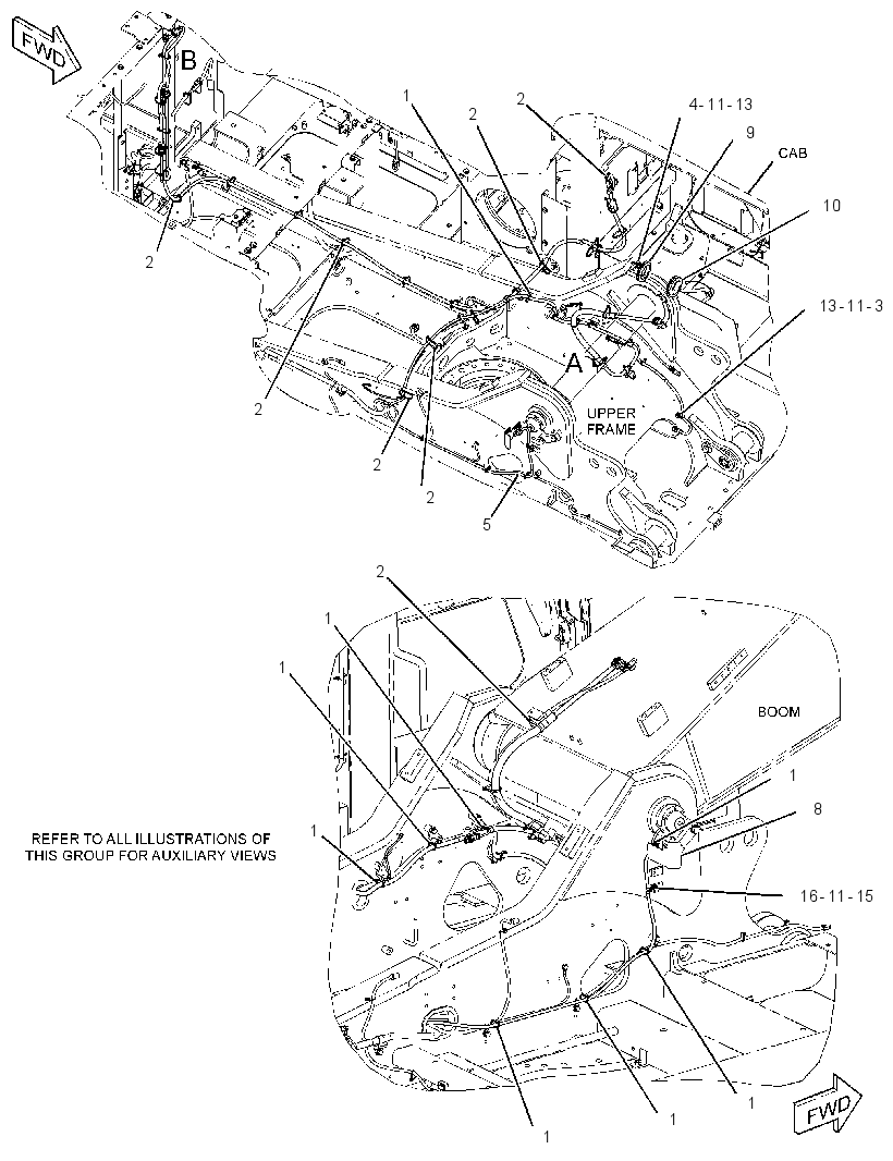 Проводка шасси 3191188 CAT