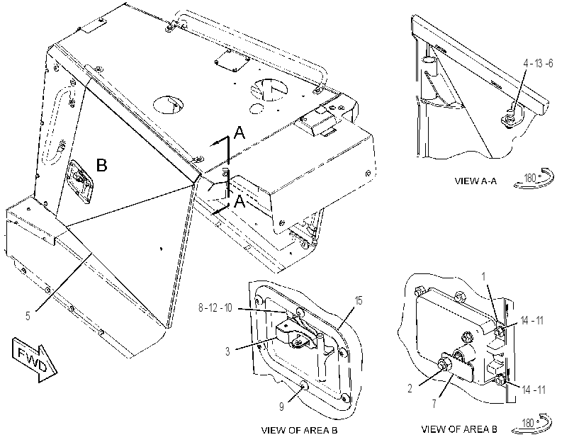 DOOR GP-HOOD 3652334 CAT