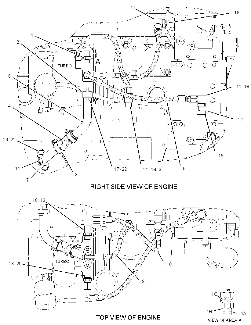 LINES GP-TURBOCHARGER 3198704 CAT
