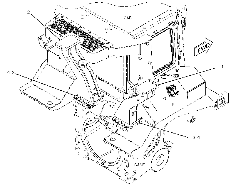 Крепление ROPS 3690796 CAT
