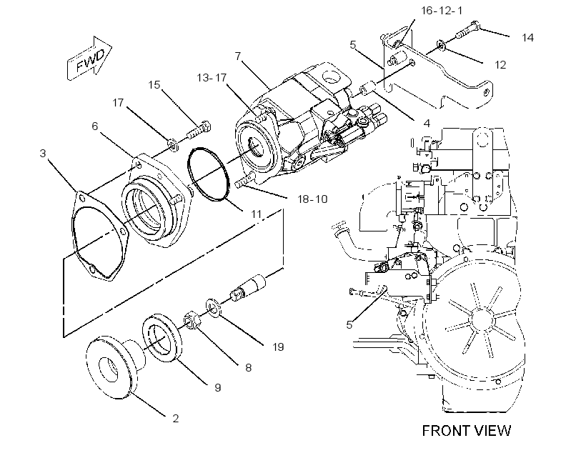 PUMP AND MOUNTING GROUP 2369105 CAT