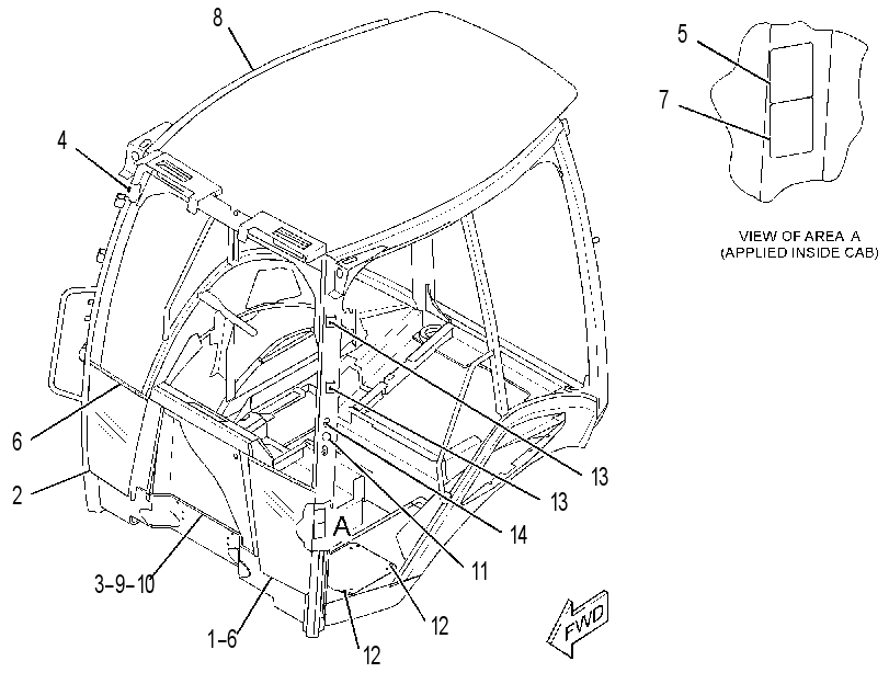 CANOPY GP-OPEN ROPS 3533017 CAT