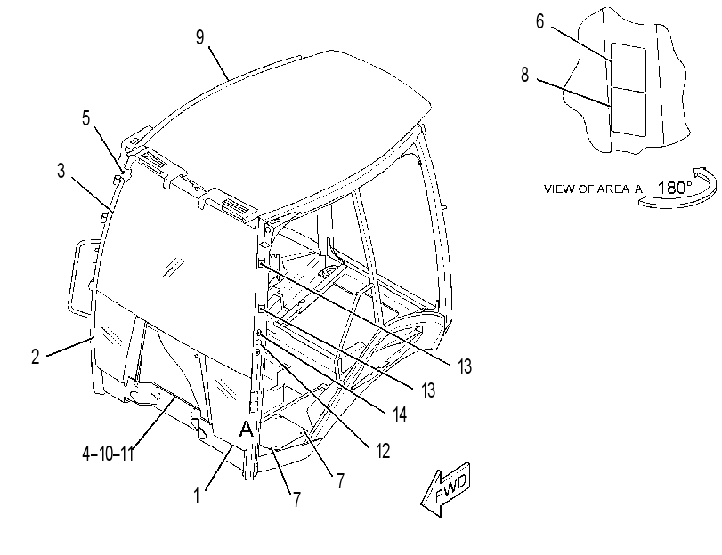 CANOPY GP-OPEN ROPS 3533018 CAT