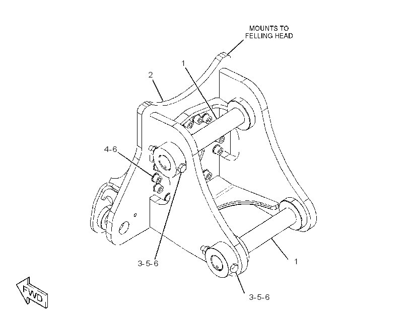 MOUNTING GP-FELLING HEAD 3747395 CAT