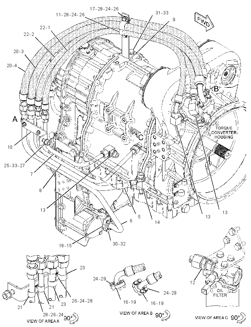 Трубопроводы насоса 3521927 CAT