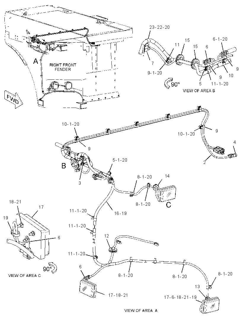 Проводка площадки 3713810 CAT