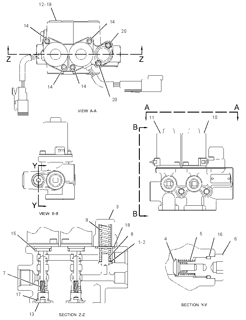 Коллектор управления 1911390 CAT