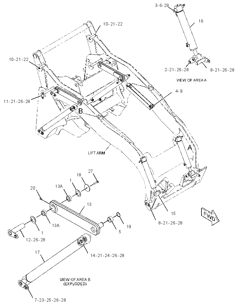 CYLINDER & MTG GP-LIFT ARM 3265499 CAT