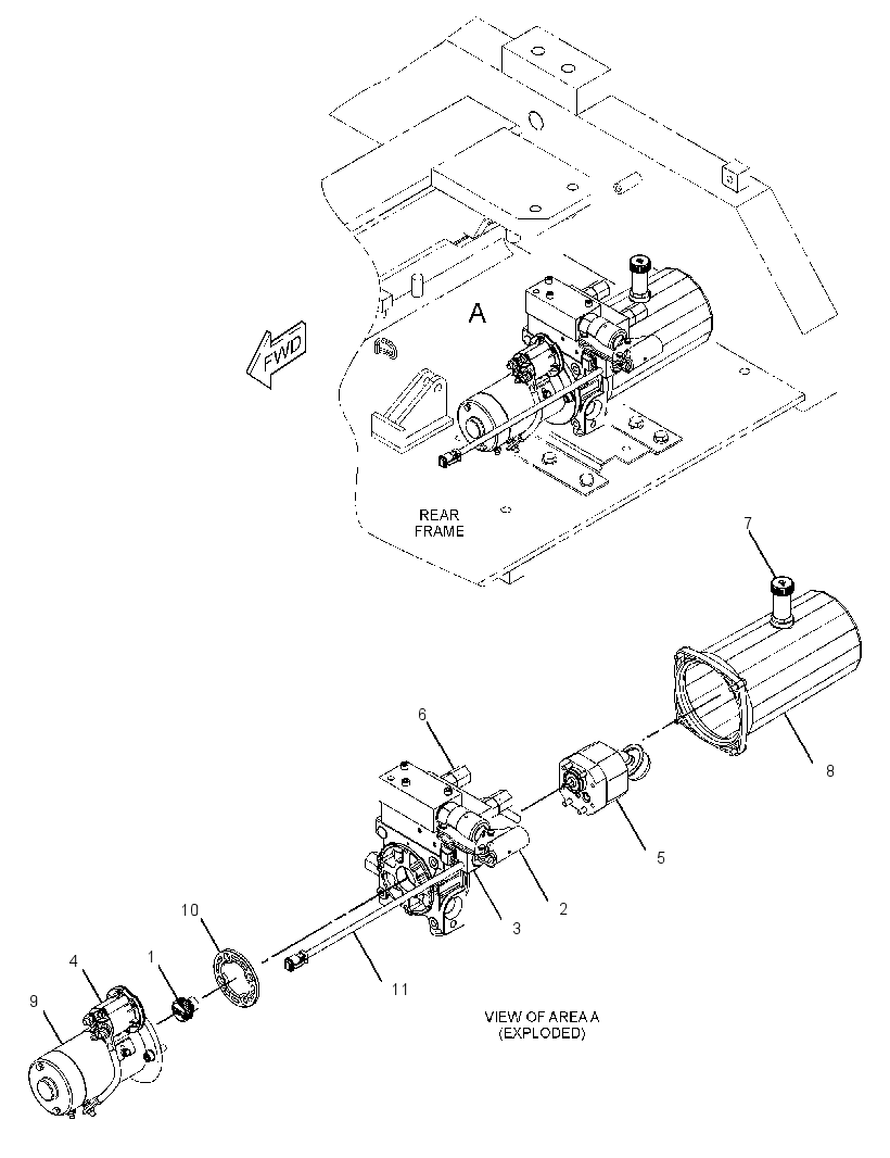 PUMP & MOTOR GP-HOOD TILT 3070676 CAT