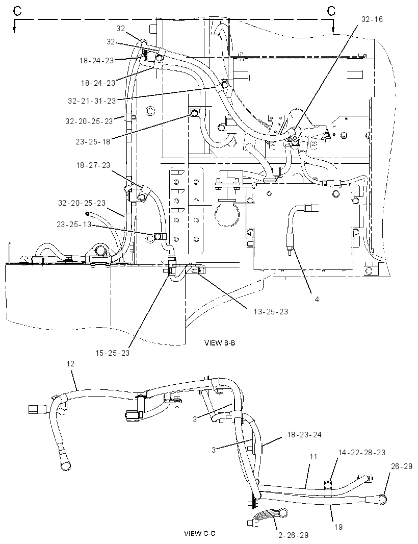 Проводка площадки 3711598 CAT