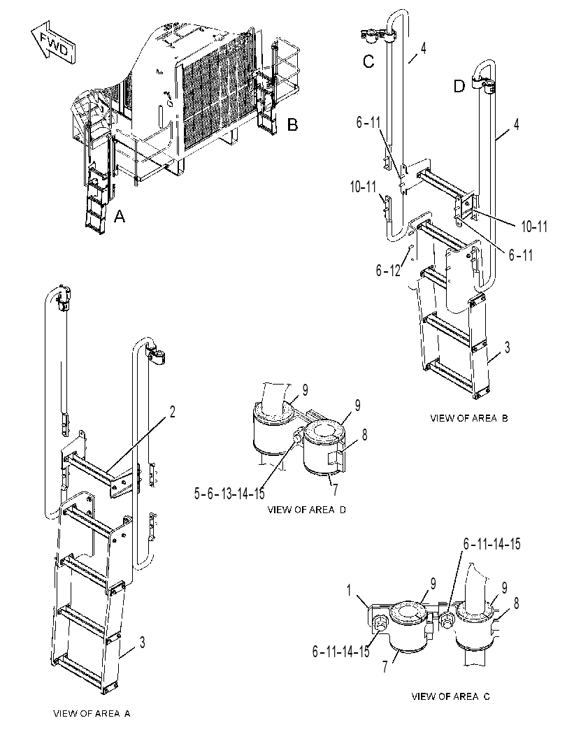 HANDRAIL & STEP AR 3627754 CAT