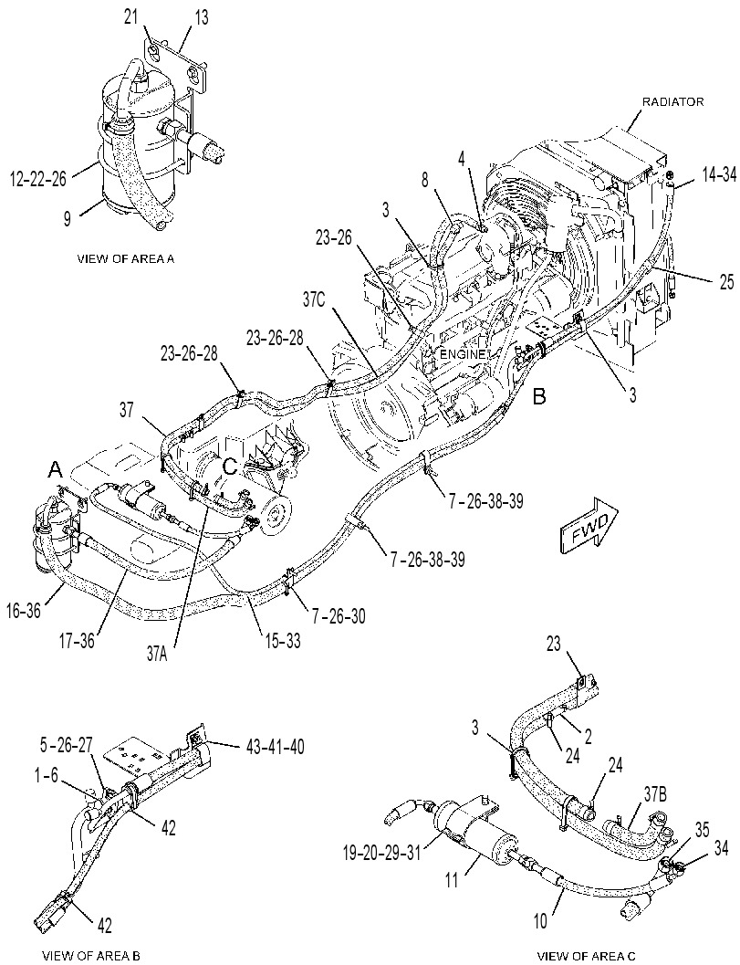 LINES GP-HEATER & AIR COND 3152939 CAT