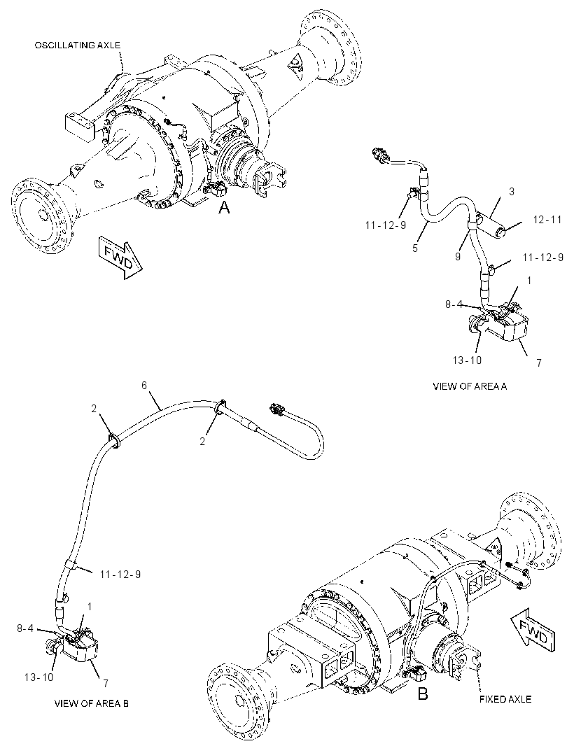 WIRING GP-AXLE TEMPERATURE 3139741 CAT