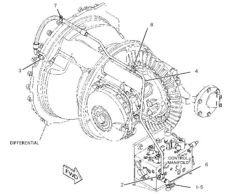 LINES GP-DIFFERENTIAL LOCK 3105524 CAT
