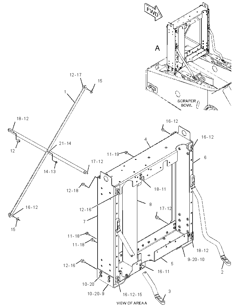 FRAME GP-RADIATOR 3497306 CAT