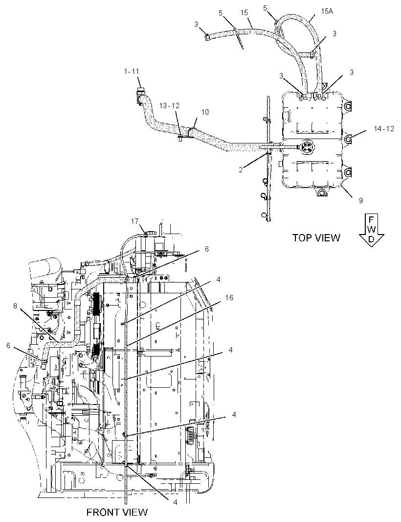 TANK & MTG GP-COOLANT 3263896 CAT