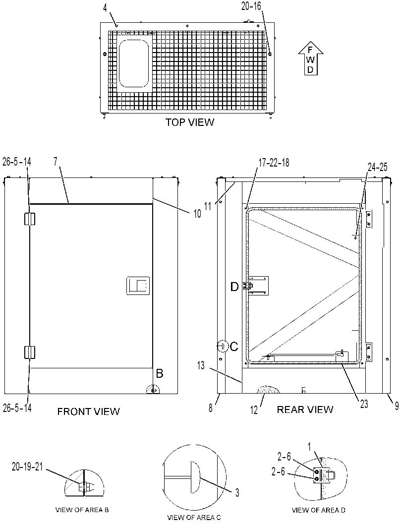 ENCLOSURE GP-GENSET 3318129 CAT