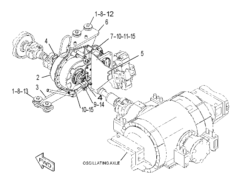 TRANSMISSION & MOUNTING GP 3541651 CAT