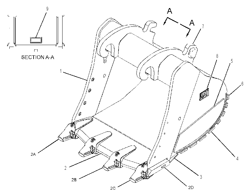 BUCKET GP-SEVERE SERVICE SPADE 3292011 CAT