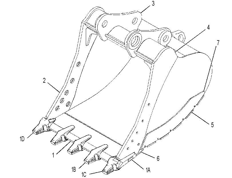 BUCKET AS-HEAVY DUTY POWER 3460875 CAT
